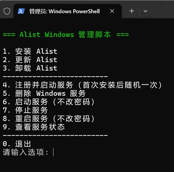 Alist 运行界面实测截图 3