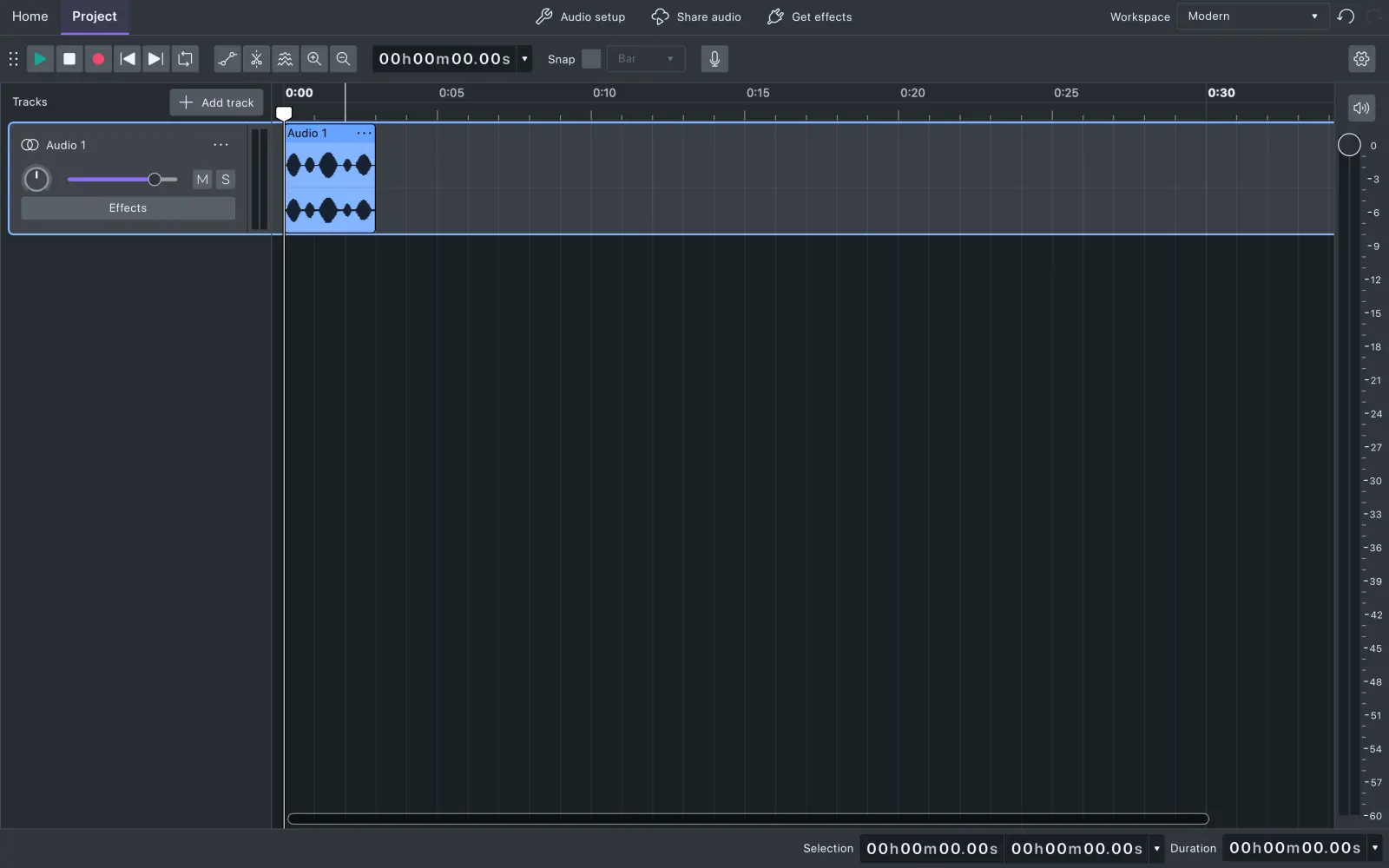 Audacity 官方运行界面实测