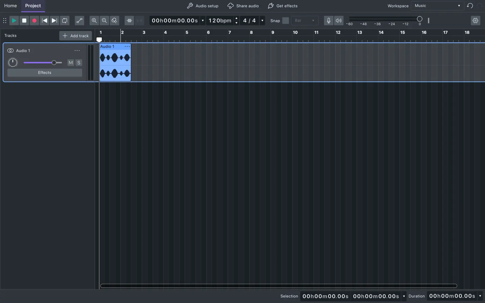 Audacity 运行界面实测截图 2