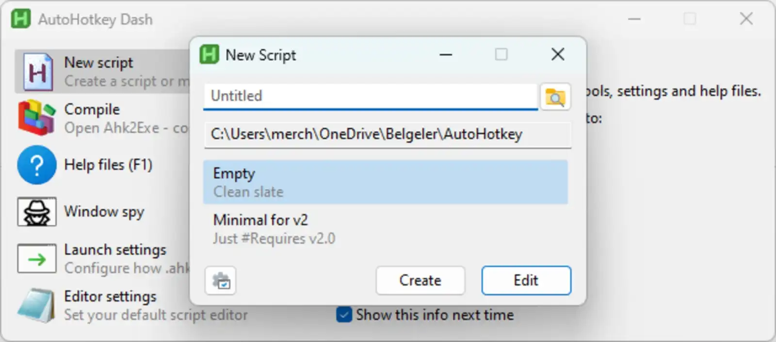 AutoHotkey 运行界面实测截图 2