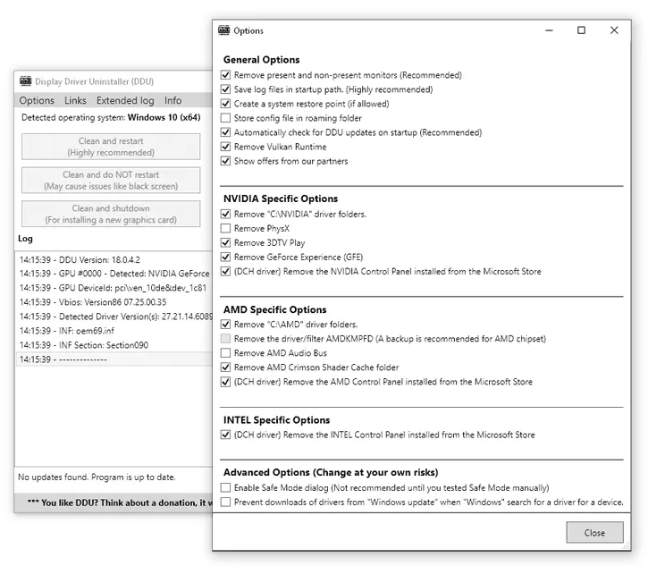 DDU（Display Driver Uninstaller） 运行界面实测截图 2