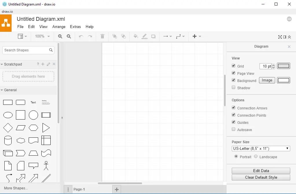 Draw.io 官方运行界面实测