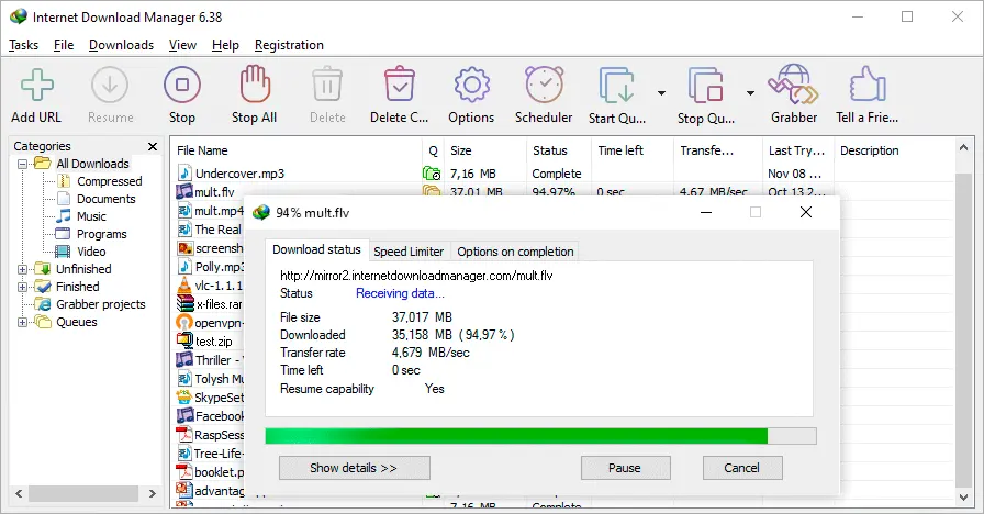 Internet Download Manager (IDM) 官方运行界面实测