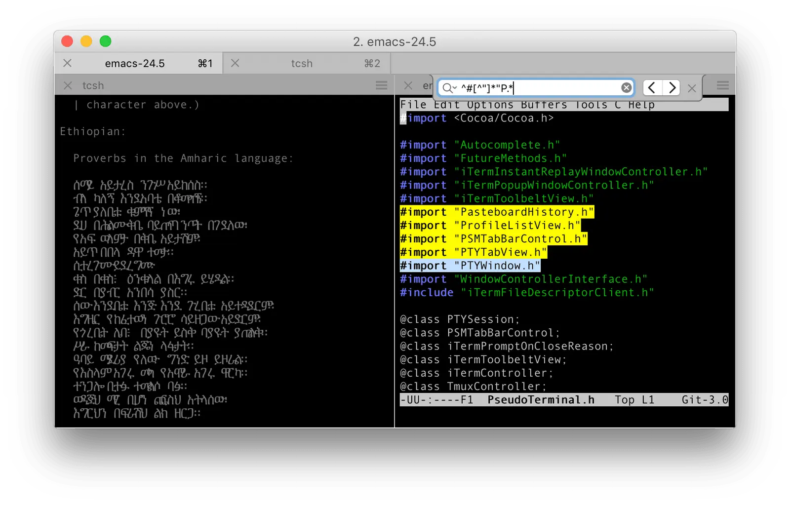 iTerm2 官方运行界面实测