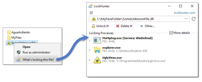 LockHunter 官方运行界面实测
