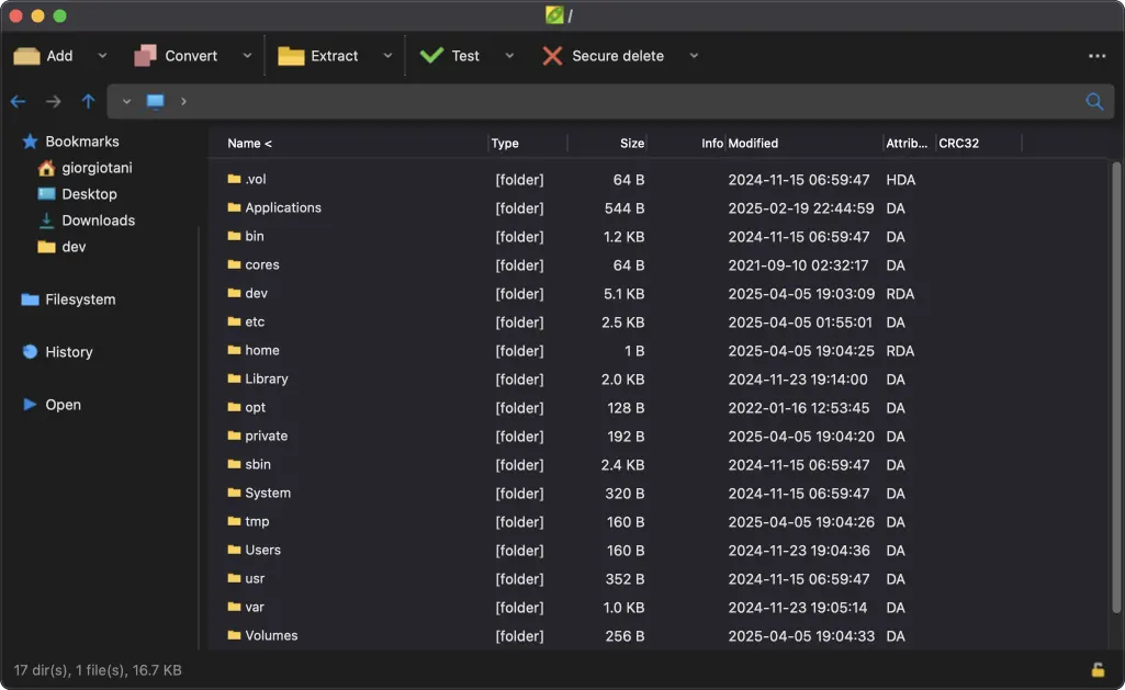 PeaZip 运行界面实测截图 3