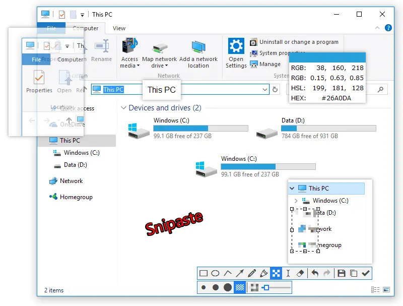 Snipaste 官方运行界面实测