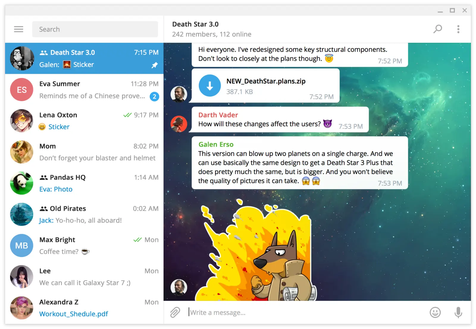 Telegram Desktop 官方运行界面实测