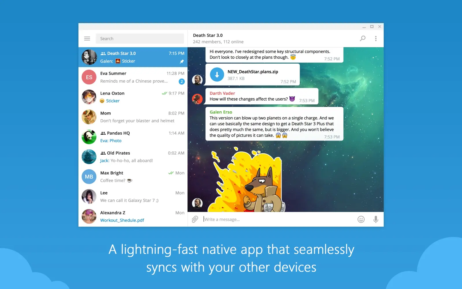 Telegram Desktop 运行界面实测截图 2