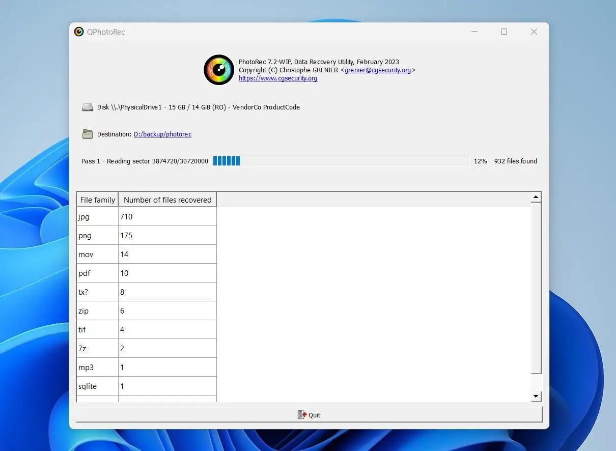 TestDisk & PhotoRec 运行界面实测截图 3