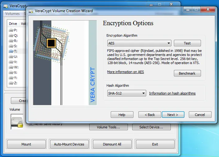 VeraCrypt 官方运行界面实测